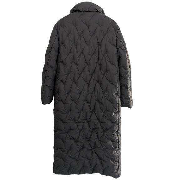 NWT Ssheena Black Puffer Long Coat IT 40 Luxury Italian Designer Outerwear Italy - Picture 3 of 11
